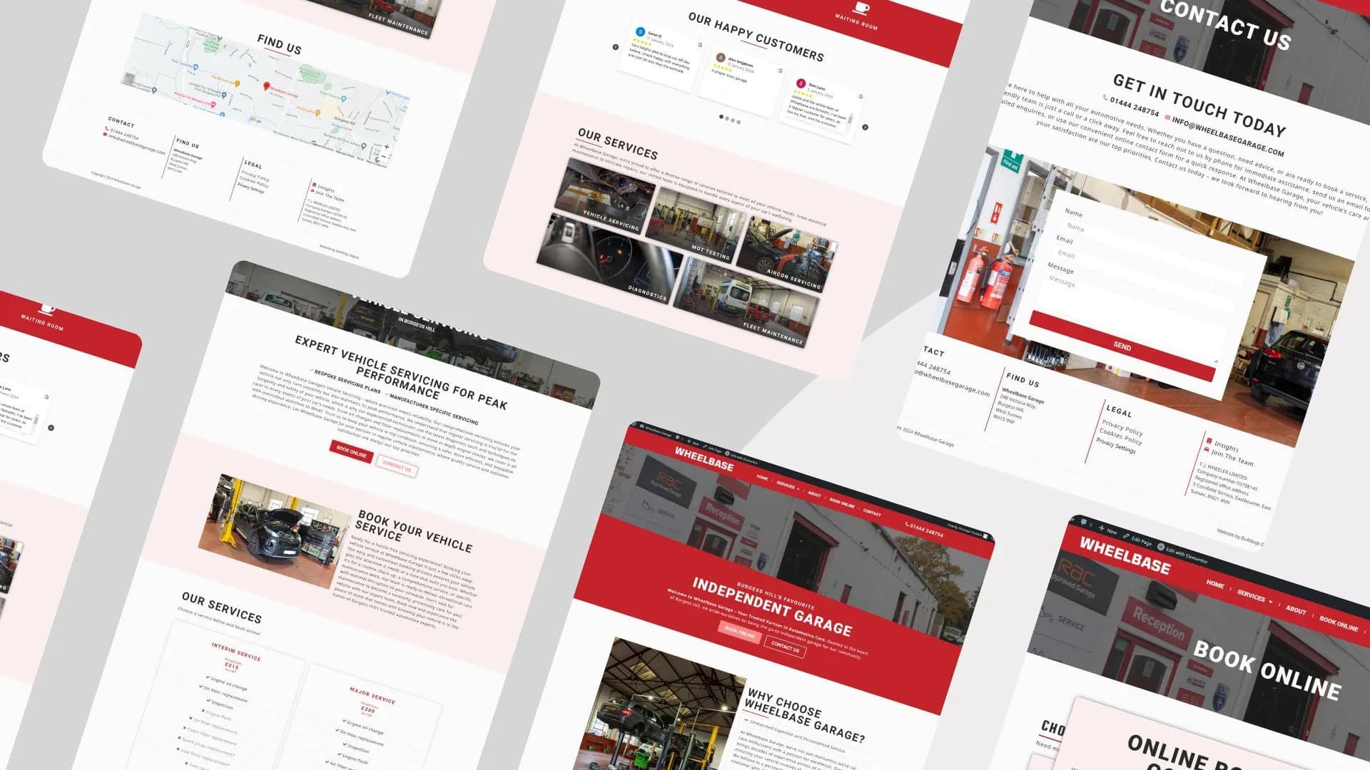 Wheelbase Garage website design by Bulldogs Digital