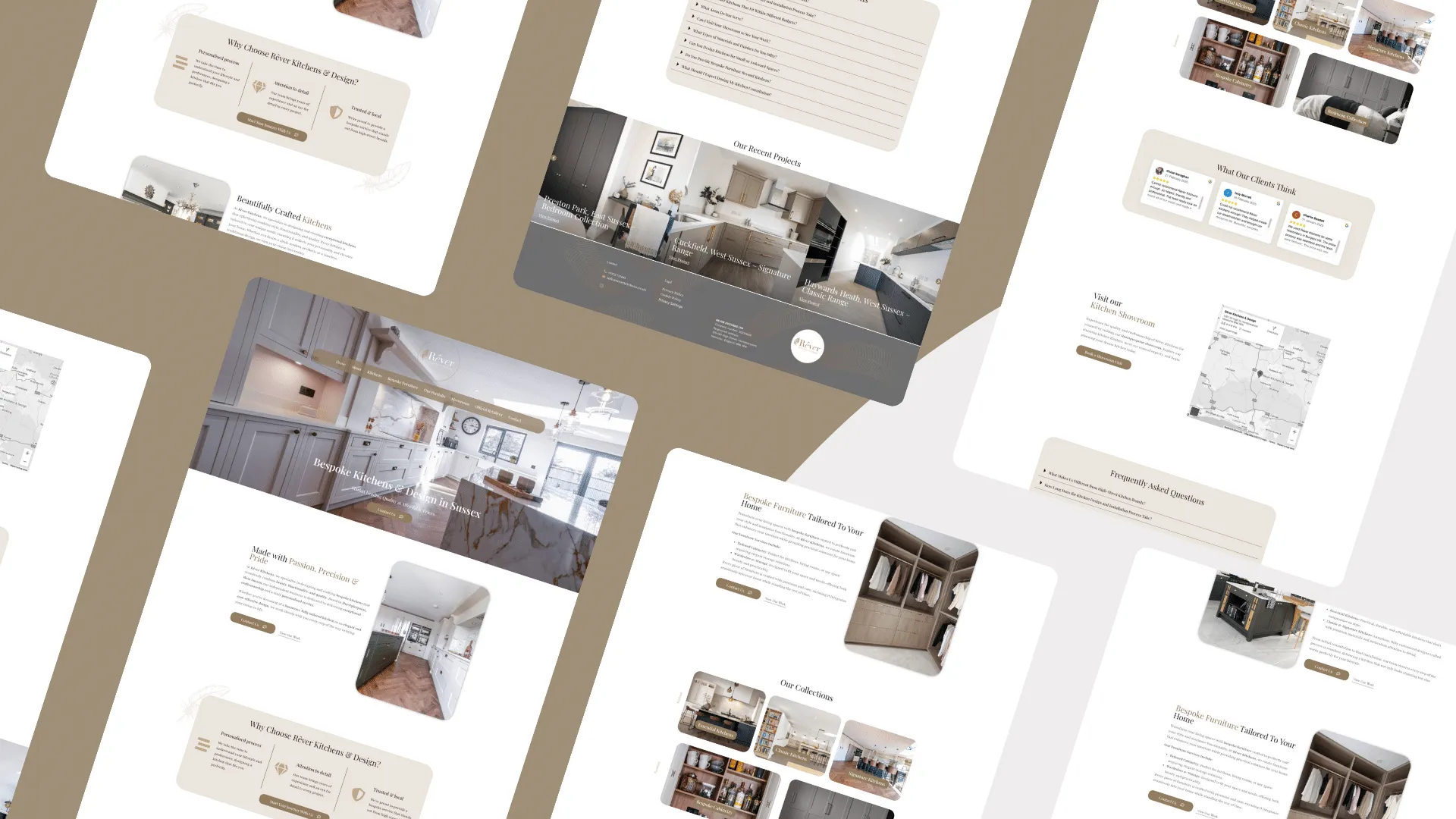 Rever Kitchens website design by Bulldogs Digital