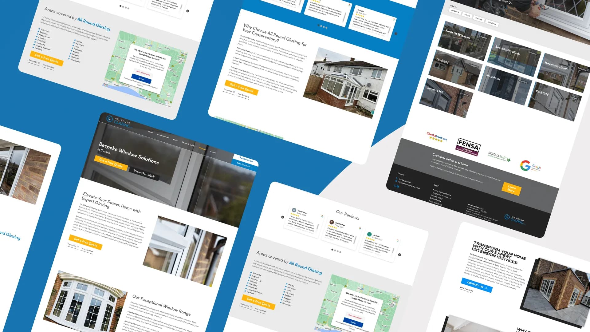 All Round Glazing website design by Bulldogs Digital