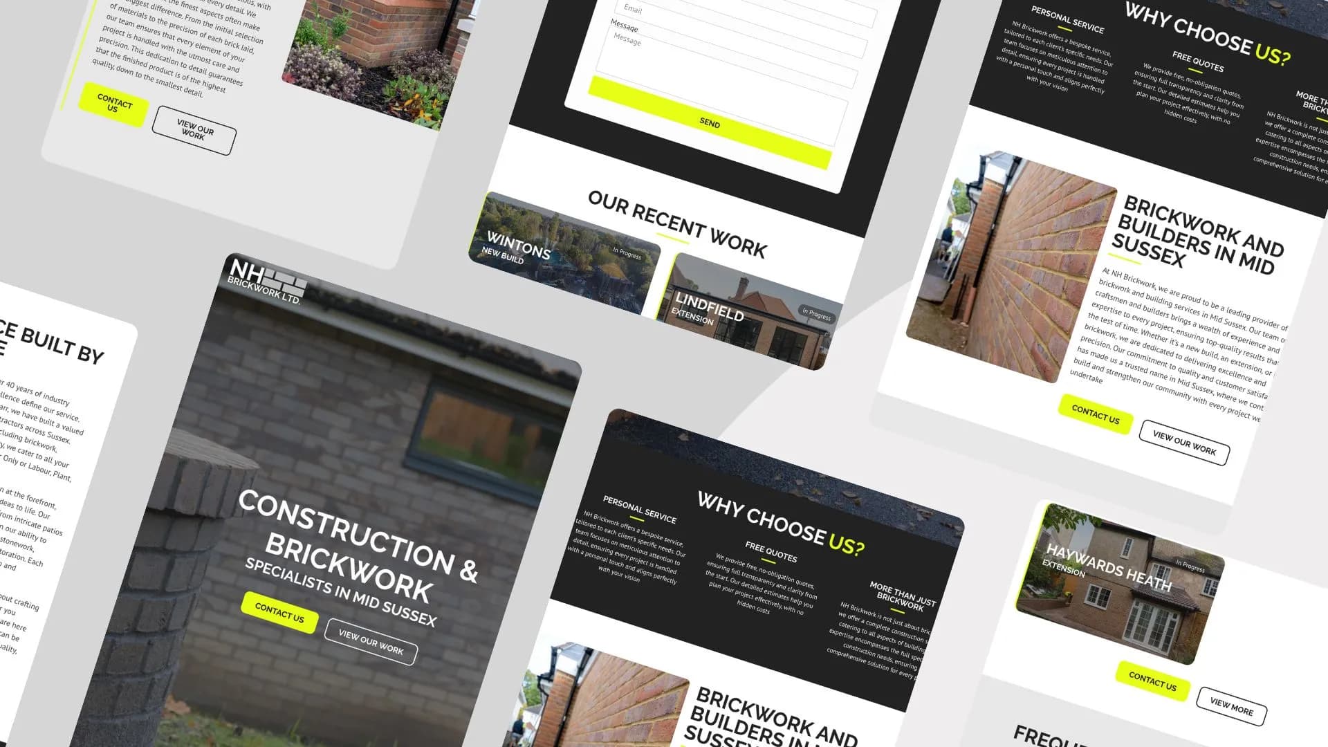 NH Brickwork website design by Bulldogs Digital