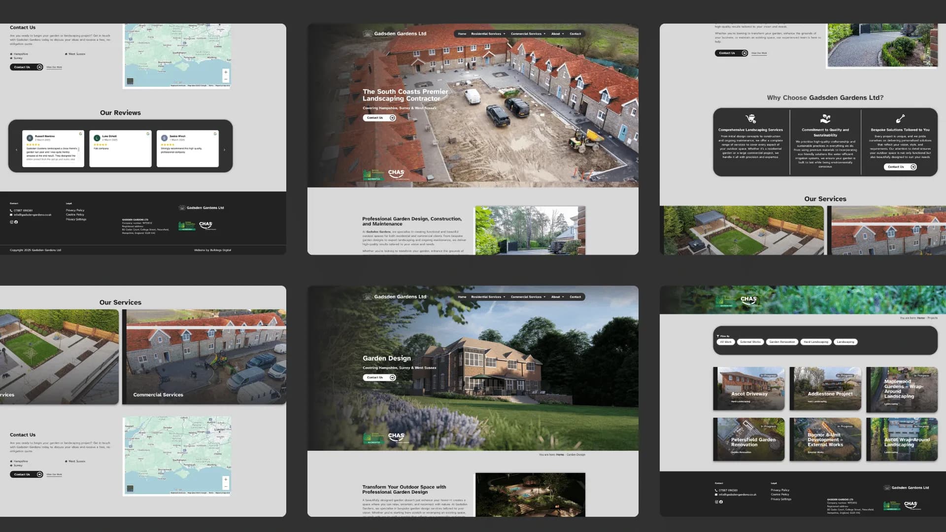 Gadsden Gardens website design by Bulldogs Digital - landscaping and garden design company