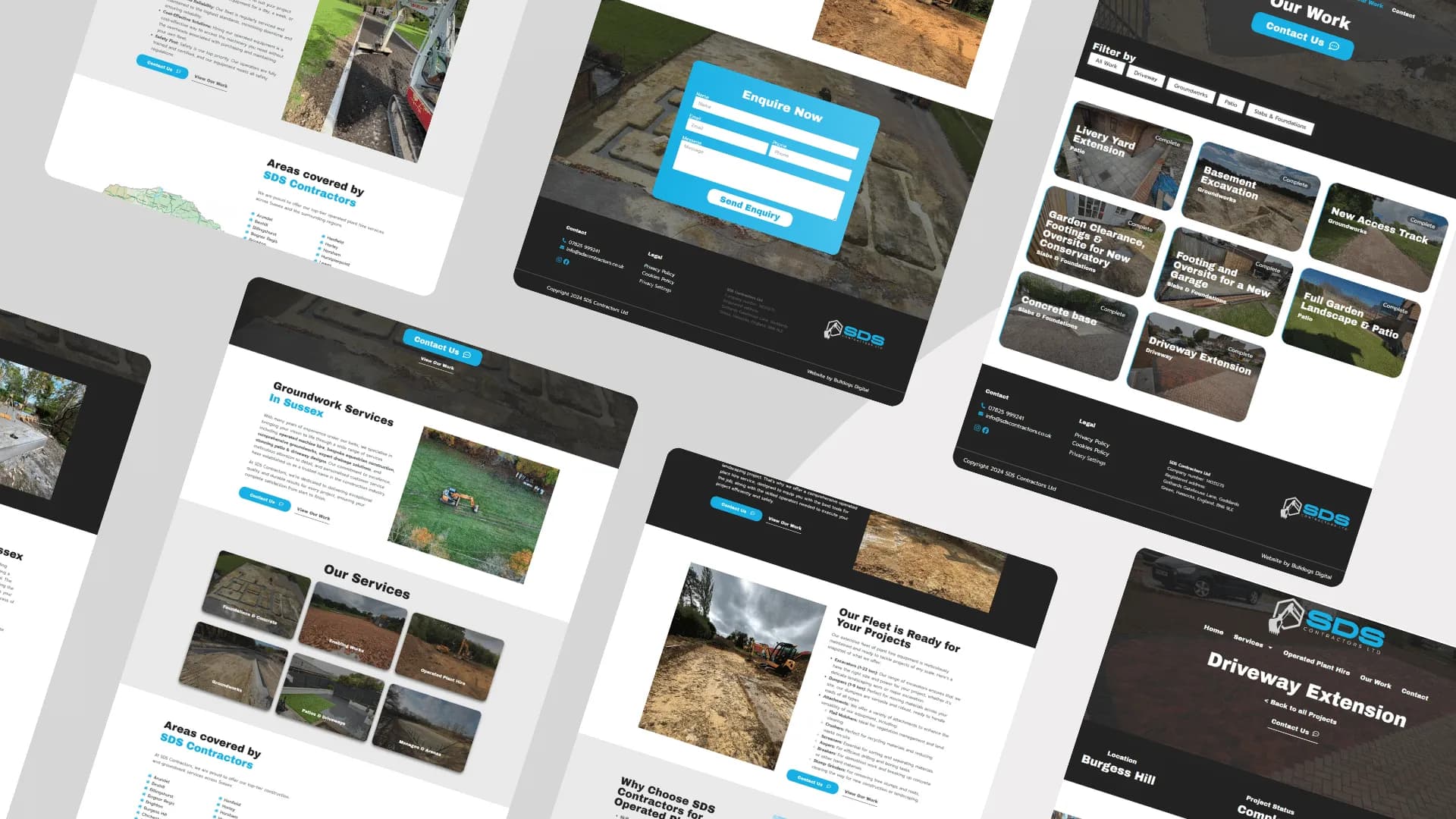 SDS Contractors website design by Bulldogs Digital