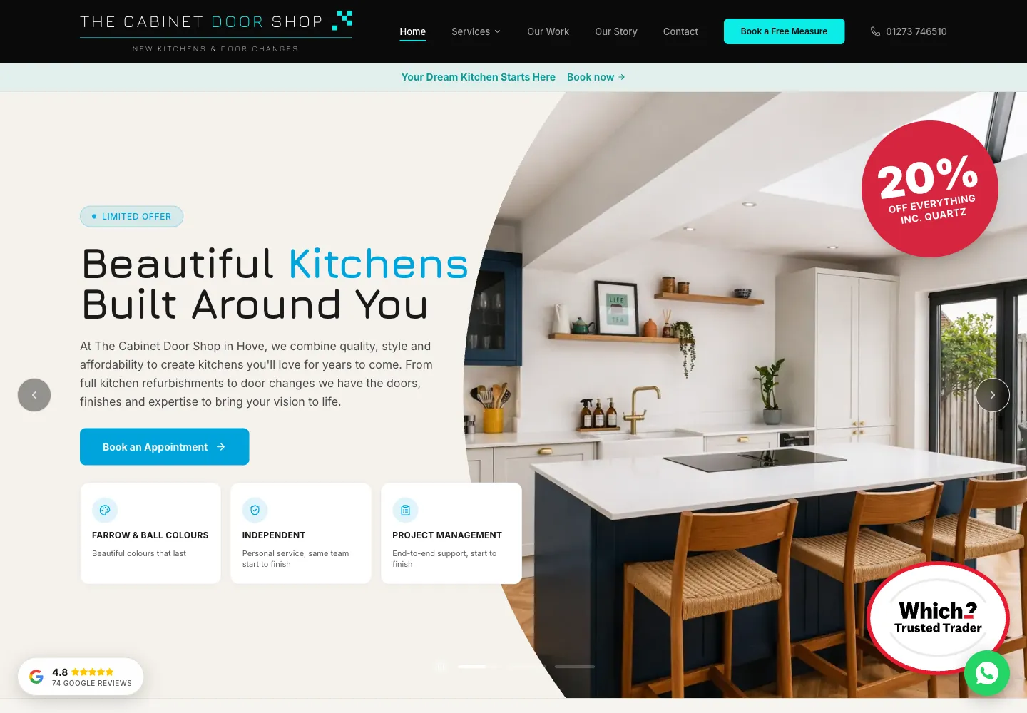 The Cabinet Door Shop homepage - kitchen company in Hove