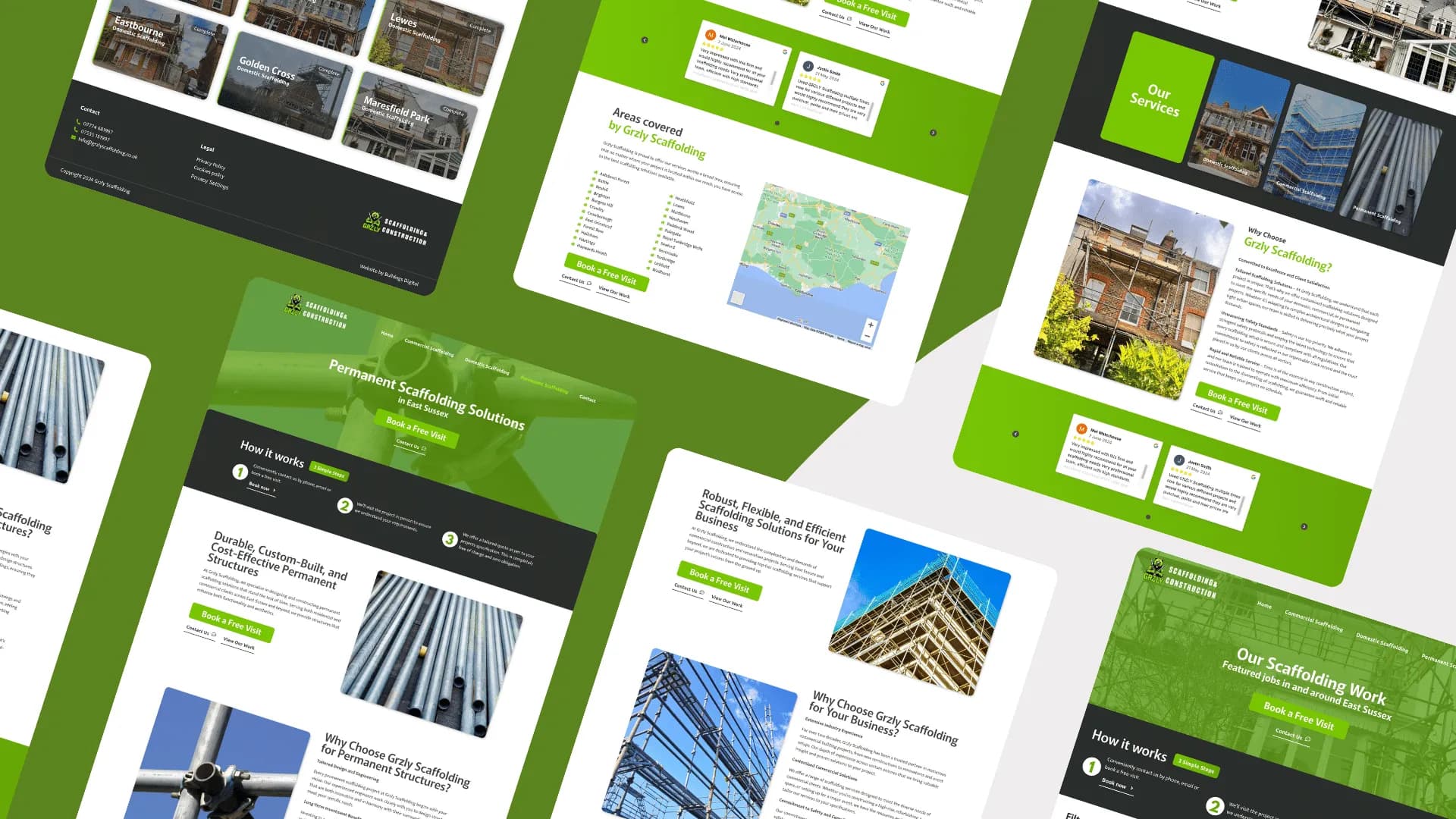Grzly Scaffolding website design by Bulldogs Digital